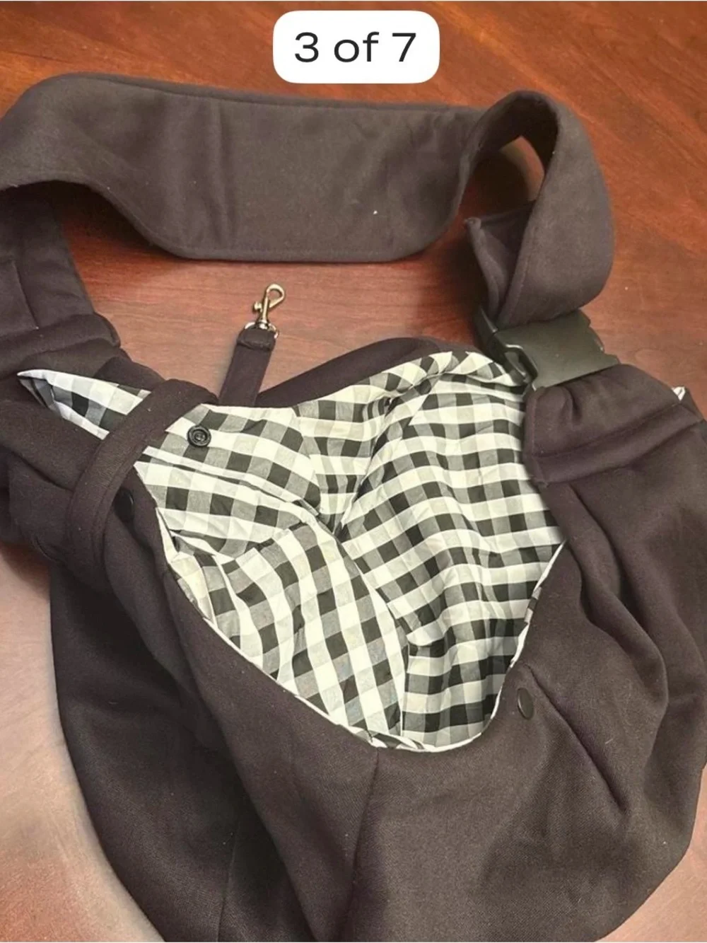 Black Fabric Dog Sling - Hands-Free